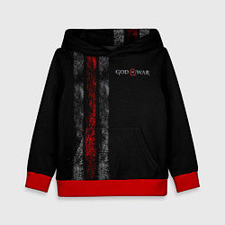 Толстовка-худи детская God of War: Black Style, цвет: 3D-красный