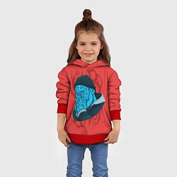 Толстовка-худи детская Jeembo Grime, цвет: 3D-красный — фото 2