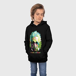 Толстовка-худи детская Albert Einstein, цвет: 3D-черный — фото 2