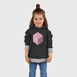 Толстовка-худи детская Black Pink Cube, цвет: 3D-меланж — фото 2