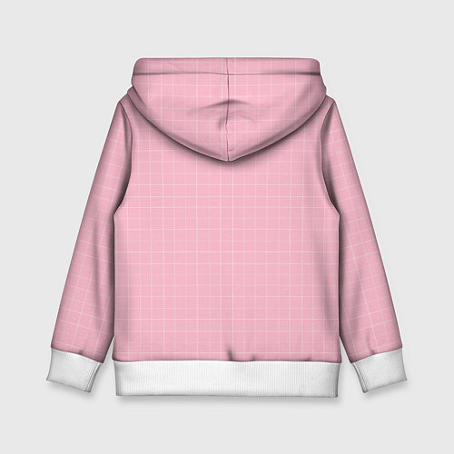 Детская толстовка BTS: Pink Grid / 3D-Белый – фото 2