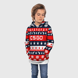 Толстовка-худи детская CS:GO New Year, цвет: 3D-белый — фото 2