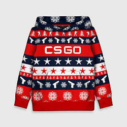 Толстовка-худи детская CS:GO New Year, цвет: 3D-красный