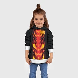 Толстовка-худи детская PUBG: Hell Flame, цвет: 3D-белый — фото 2