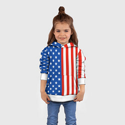 Толстовка-худи детская American Patriot, цвет: 3D-белый — фото 2