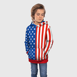 Толстовка-худи детская American Patriot, цвет: 3D-красный — фото 2