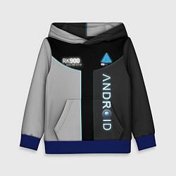 Толстовка-худи детская Detroit: Android RK900, цвет: 3D-синий