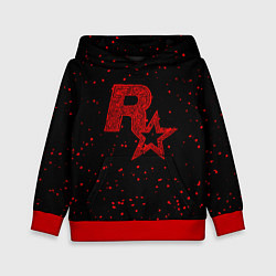 Толстовка-худи детская Rockstar Red цвета 3D-красный — фото 1