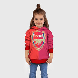 Толстовка-худи детская FC Arsenal - emblem, цвет: 3D-красный — фото 2