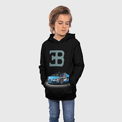 Толстовка-худи детская Bugatti - motorsport extreme, цвет: 3D-черный — фото 2