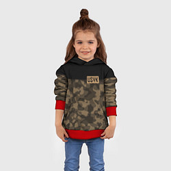 Толстовка-худи детская USYK Camo, цвет: 3D-красный — фото 2