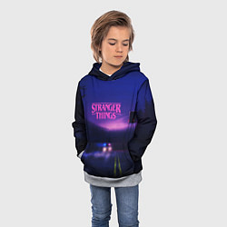 Толстовка-худи детская Stranger Things: Neon Road, цвет: 3D-меланж — фото 2