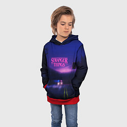 Толстовка-худи детская Stranger Things: Neon Road, цвет: 3D-красный — фото 2