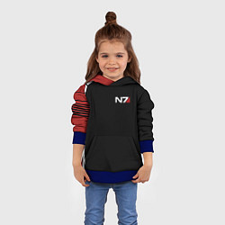 Толстовка-худи детская MASS EFFECT N7, цвет: 3D-синий — фото 2
