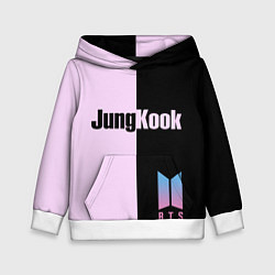 Толстовка-худи детская BTS Jung Kook, цвет: 3D-белый