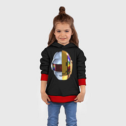 Толстовка-худи детская Daft Punk: Smile Helmet, цвет: 3D-красный — фото 2
