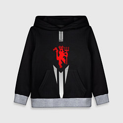 Толстовка-худи детская MUFC, цвет: 3D-меланж