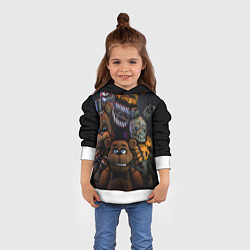 Толстовка-худи детская Five Nights at Freddy's, цвет: 3D-белый — фото 2