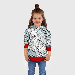 Толстовка-худи детская Marshmello DAB, цвет: 3D-красный — фото 2