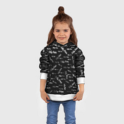 Толстовка-худи детская Sally Face: Black Pattern, цвет: 3D-белый — фото 2