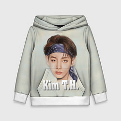 Толстовка-худи детская BTS Kim T.H., цвет: 3D-белый