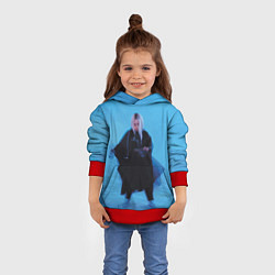 Толстовка-худи детская Billie Eilish: Blue Fashion, цвет: 3D-красный — фото 2