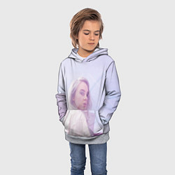 Толстовка-худи детская Billie Eilish: Light Pink, цвет: 3D-меланж — фото 2