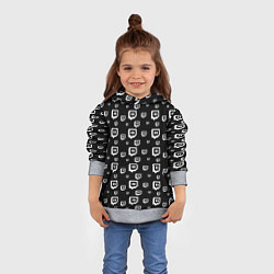 Толстовка-худи детская Twitch: Black Pattern, цвет: 3D-меланж — фото 2