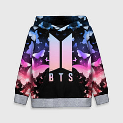 Толстовка-худи детская BTS: Black Butterflies, цвет: 3D-меланж