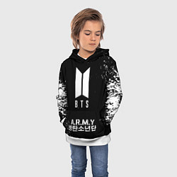 Толстовка-худи детская BTS ARMY, цвет: 3D-белый — фото 2