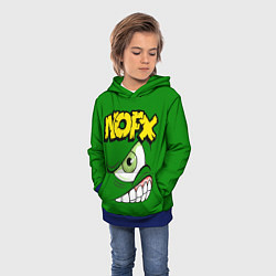 Толстовка-худи детская NOFX Face, цвет: 3D-синий — фото 2
