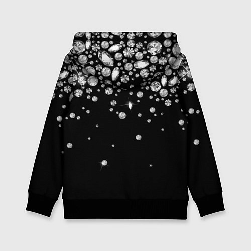 Детская толстовка Бриллиантовый дождь / 3D-Черный – фото 2