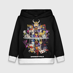 Толстовка-худи детская Undertale, цвет: 3D-белый