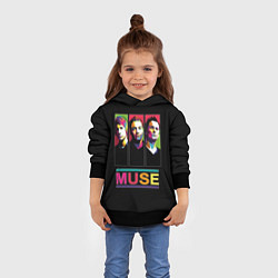 Толстовка-худи детская Muse pop-art, цвет: 3D-черный — фото 2