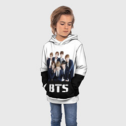Толстовка-худи детская BTS постер, цвет: 3D-белый — фото 2