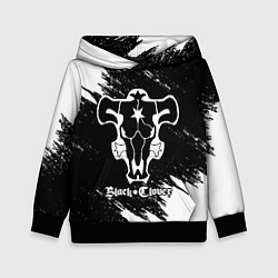 Толстовка-худи детская ЧЁРНЫЙ КЛЕВЕР, цвет: 3D-черный