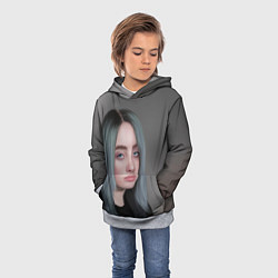 Толстовка-худи детская Billie Eilish: Ocean Eyes, цвет: 3D-меланж — фото 2