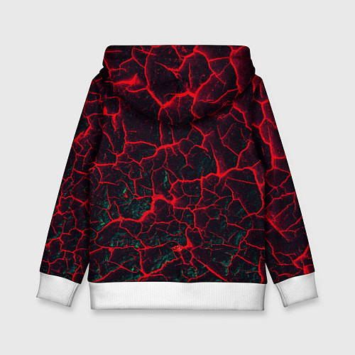 Детская толстовка Молнии красные абстрактные / 3D-Белый – фото 2