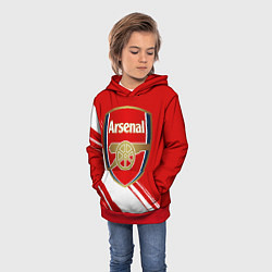 Толстовка-худи детская Arsenal, цвет: 3D-красный — фото 2