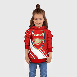 Толстовка-худи детская Arsenal, цвет: 3D-красный — фото 2