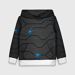 Толстовка-худи детская Led подсветка, цвет: 3D-белый