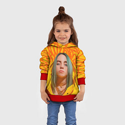 Толстовка-худи детская Billie Eilish, цвет: 3D-красный — фото 2