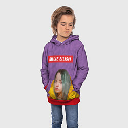 Толстовка-худи детская Billie Eilish, цвет: 3D-красный — фото 2