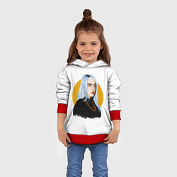 Толстовка-худи детская Billie Eilish, цвет: 3D-красный — фото 2