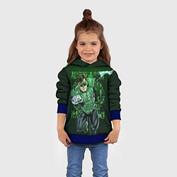 Толстовка-худи детская Green Lantern, цвет: 3D-синий — фото 2
