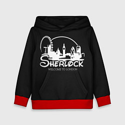 Толстовка-худи детская Sherlock, цвет: 3D-красный