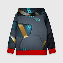 Толстовка-худи детская Mass Effect N7, цвет: 3D-красный