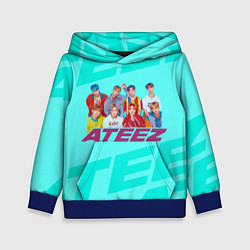 Толстовка-худи детская Ateez, цвет: 3D-синий