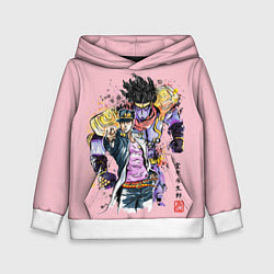 Толстовка-худи детская JoJo Bizarre Adventure, цвет: 3D-белый