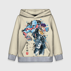 Толстовка-худи детская Приключения ДжоДжо, цвет: 3D-меланж